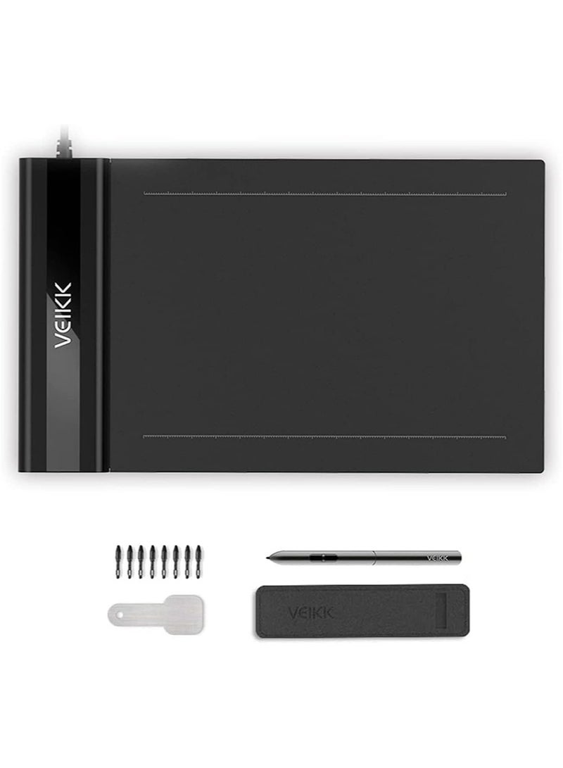 فايك لوحة رسم رقمية، لوحة رسم محمولة فائقة النحافة مقاس 6x4 بوصة مع قلم لمسي سلبي، مثالية للألعاب والتعلم عبر الإنترنت، متوافقة مع أنظمة التشغيل Windows وMac وLinux وAndroid - Image 1